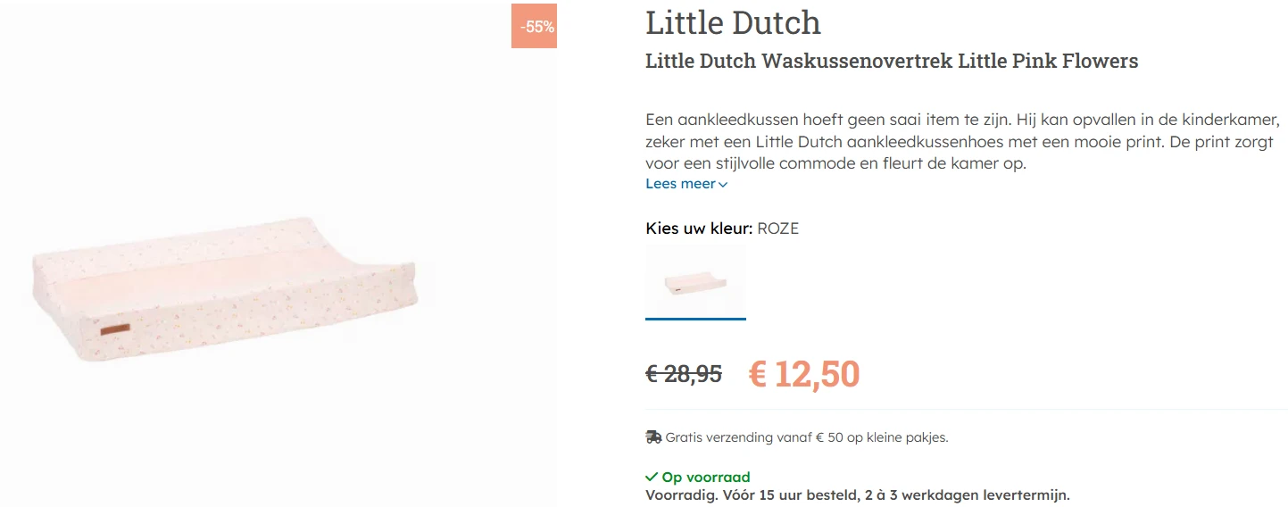 Little Dutch Waskussenhoes -55% 🌸