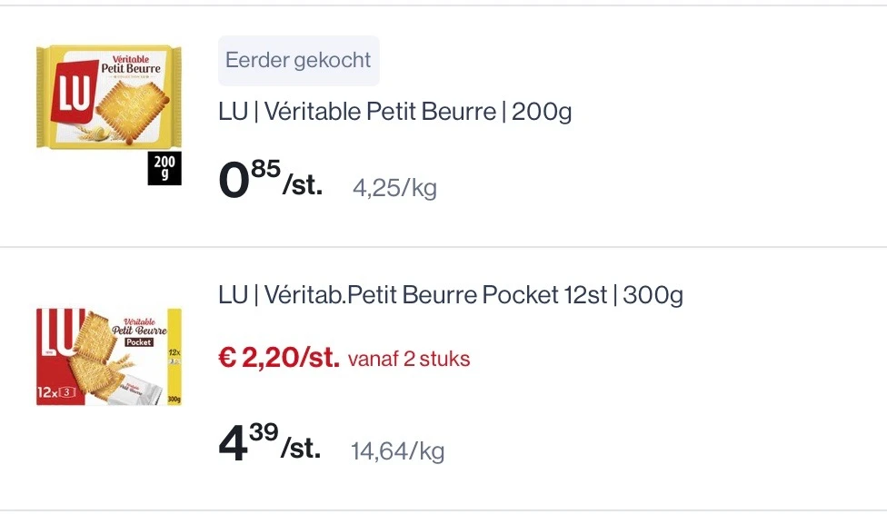 Lu petit beurre koekjes -50%
