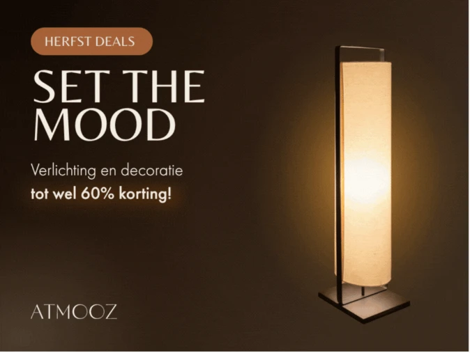 Herfstdeals tot -60% 💡🍂 nu bij Atmooz
