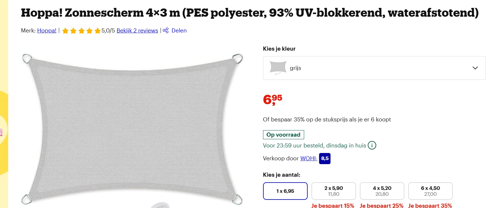 Image of schaduwdoek