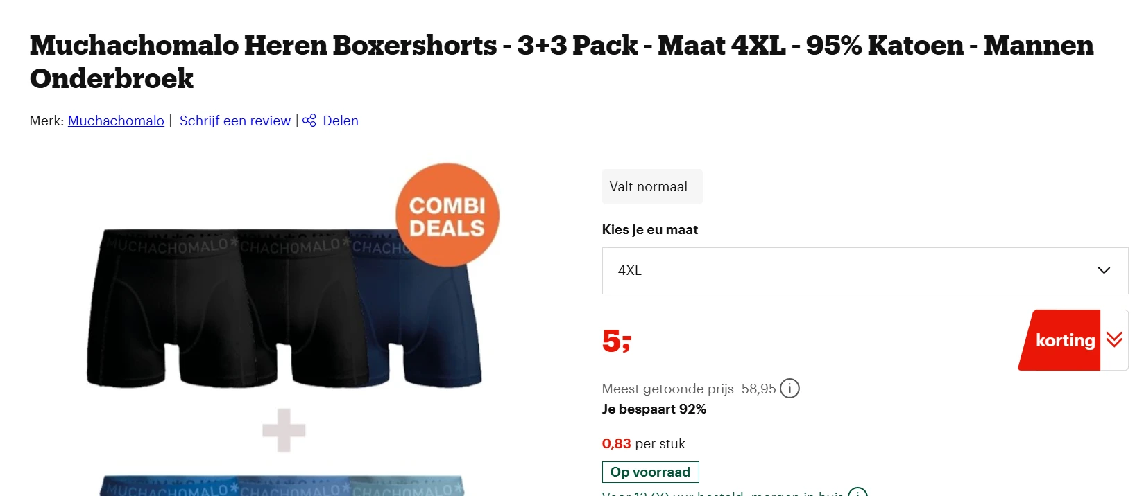 Muchachomalo Heren Boxershorts - 3+3 Pack