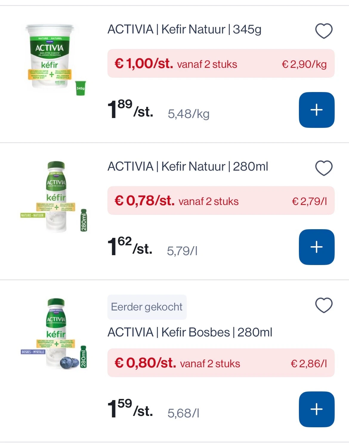 Activia kefir bosbes en natuur tot -50%