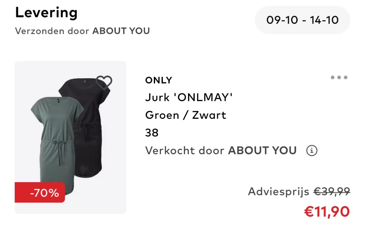 2 Only jurken €11,90