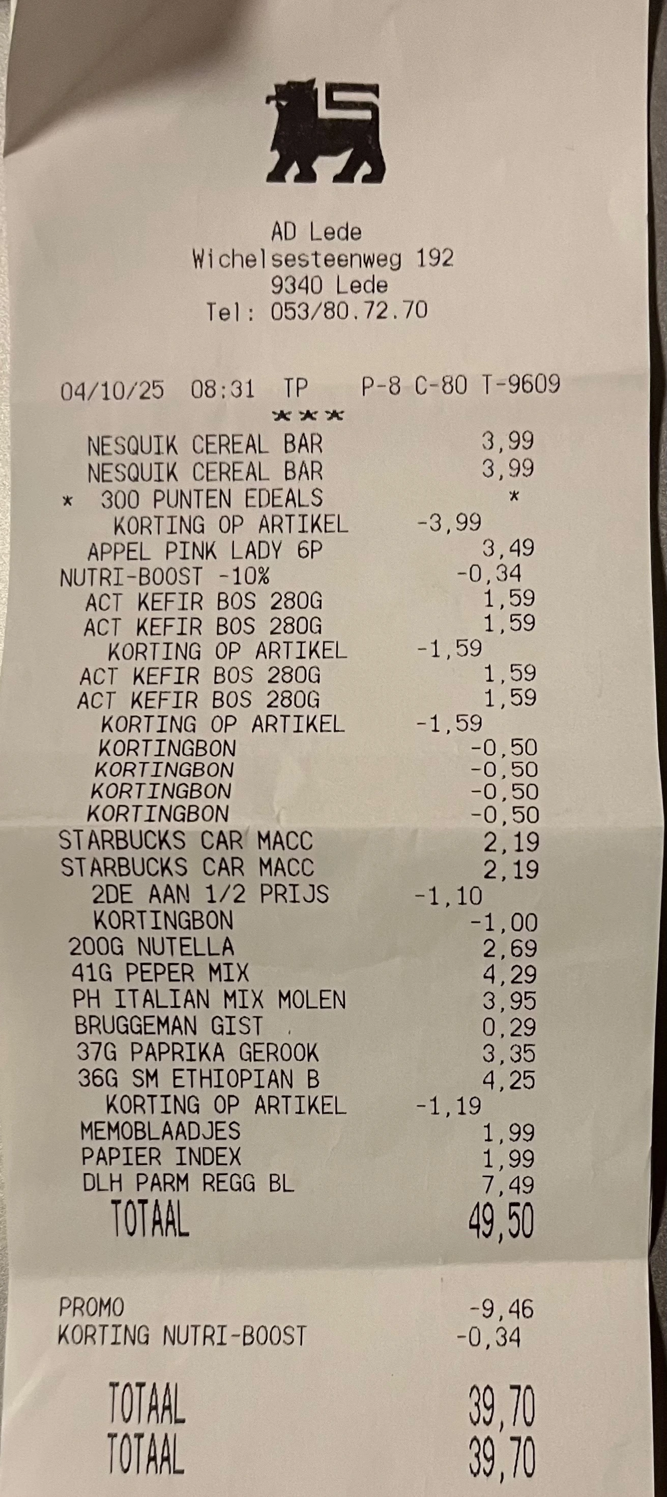 Delhaize koopjes Nesquick repen, activia drink