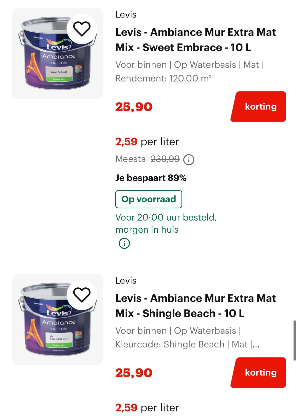 Prijsfouten Levis verf 89%😱