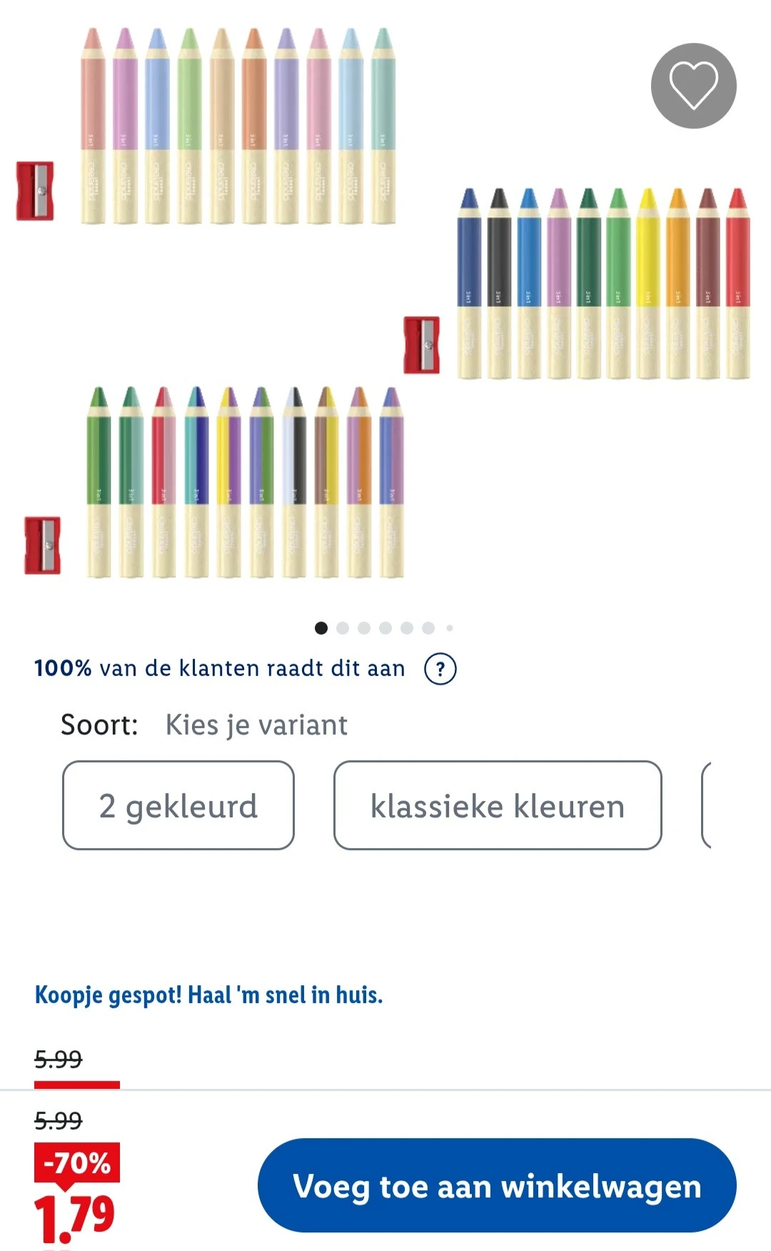 Crelando kleurpotloden 10 stuks -70%