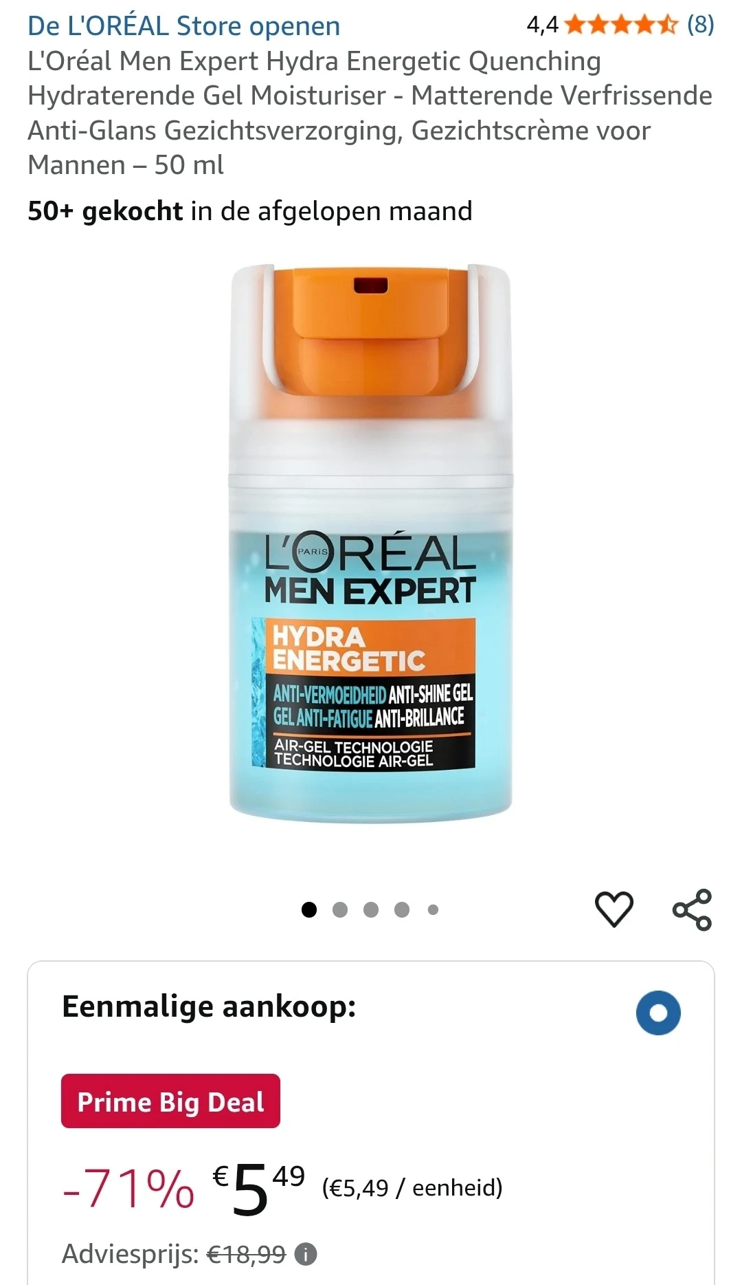 Prime Deal: L'Oréal Men Expert Hydra Energetic 50ml