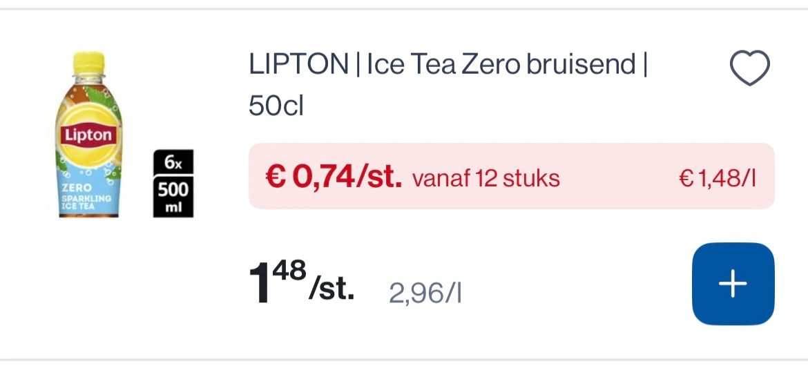 Lipton ice tea 50 cl -50%