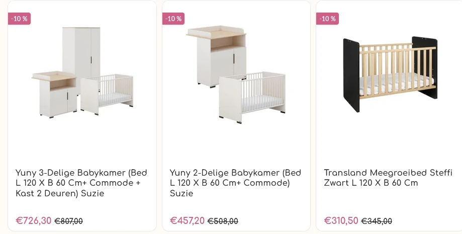 Nu -10% op een selectie babykamers bij Dreambaby (bovenop Loyalty!)