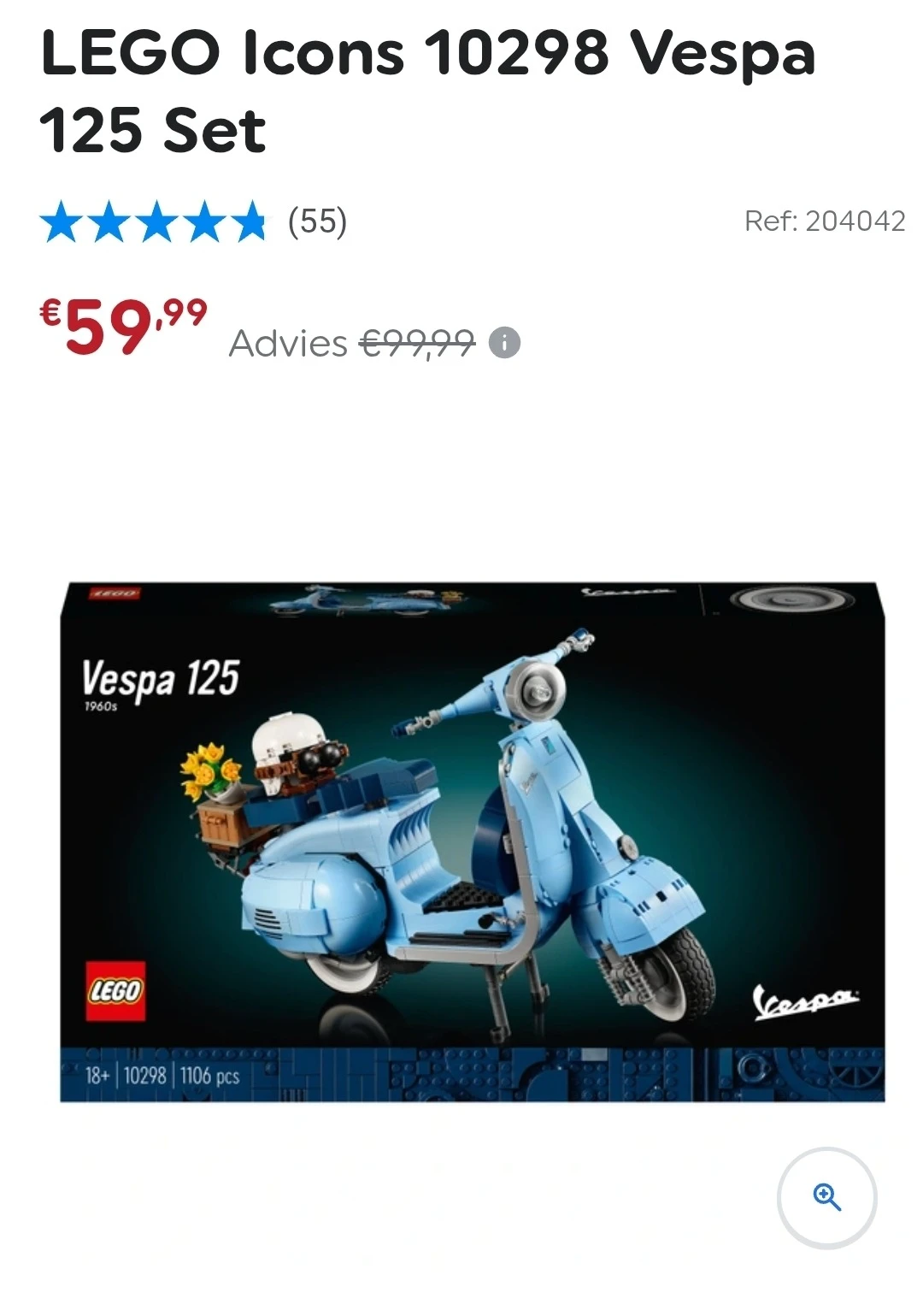 LEGO Icons 10298 Vespa 125 Set -40%