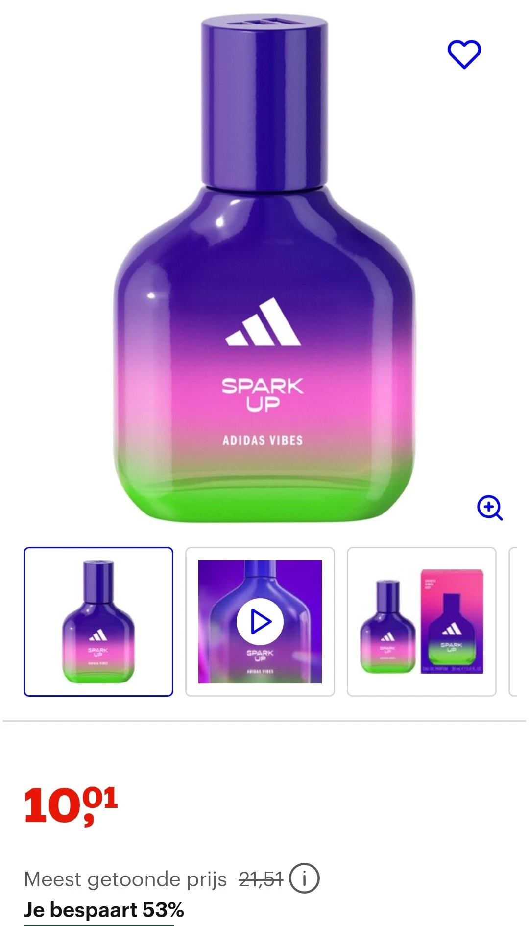 Adidas Vibes Spark Up Eau de Parfum 30 ml -53%
