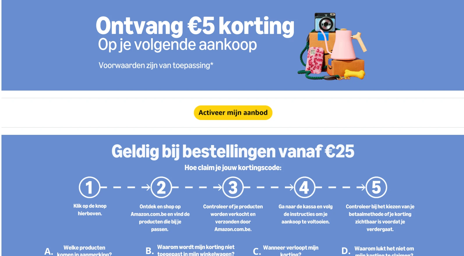 5 euro bij amazonbe