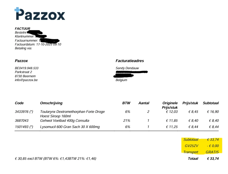 Gratis verzending Pazzox