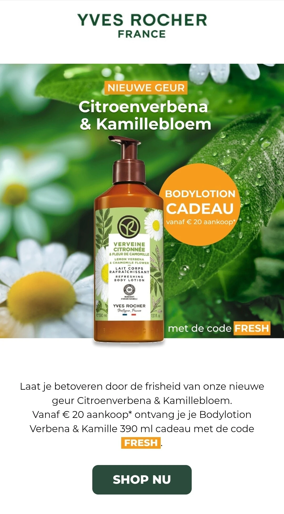 Yves Rocher: gratis bodylotion