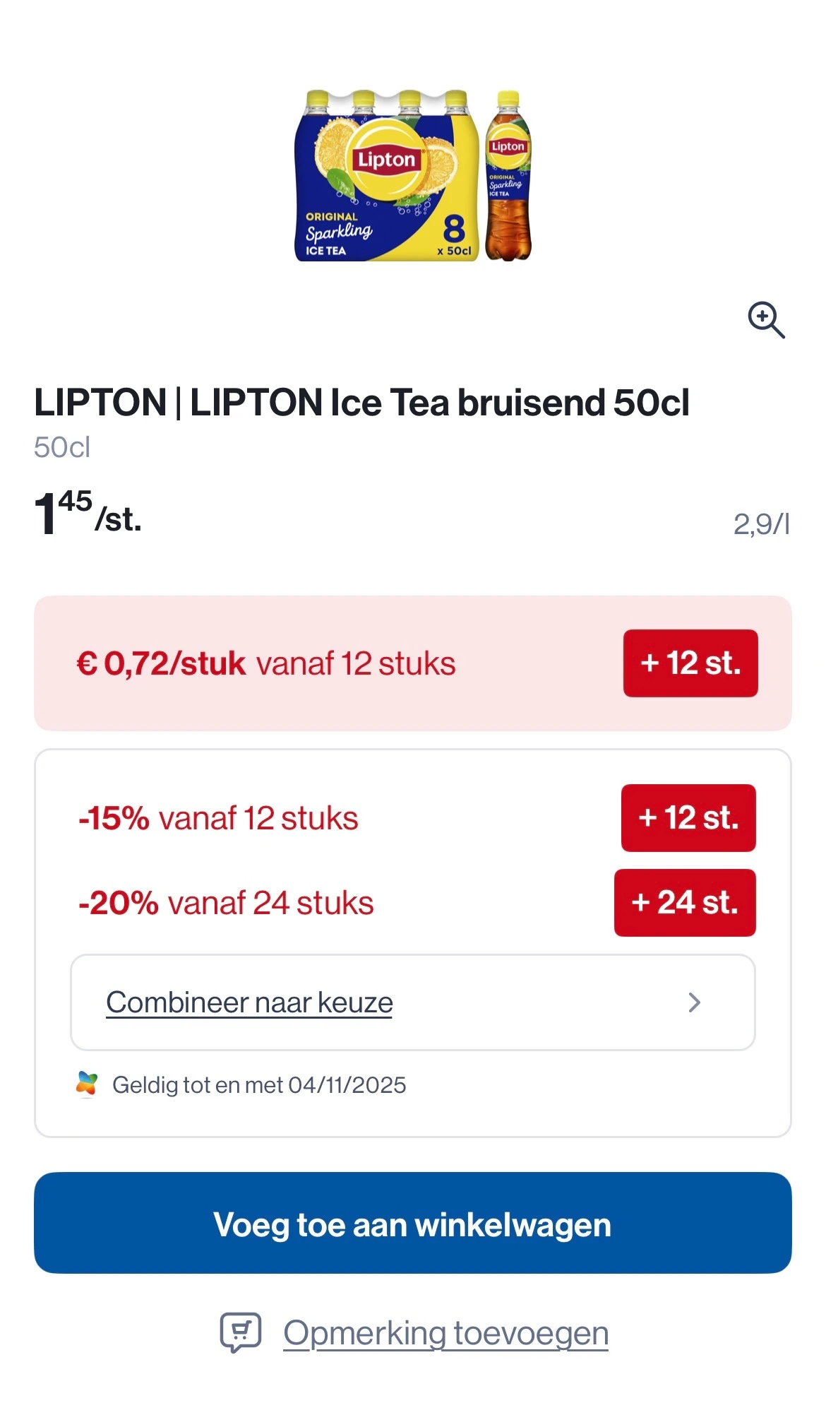 Lipton ice tea in promo bij Collect en go