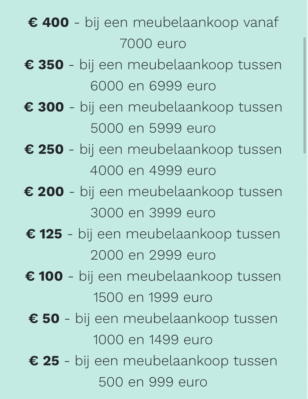 Krea waardebon decoratie