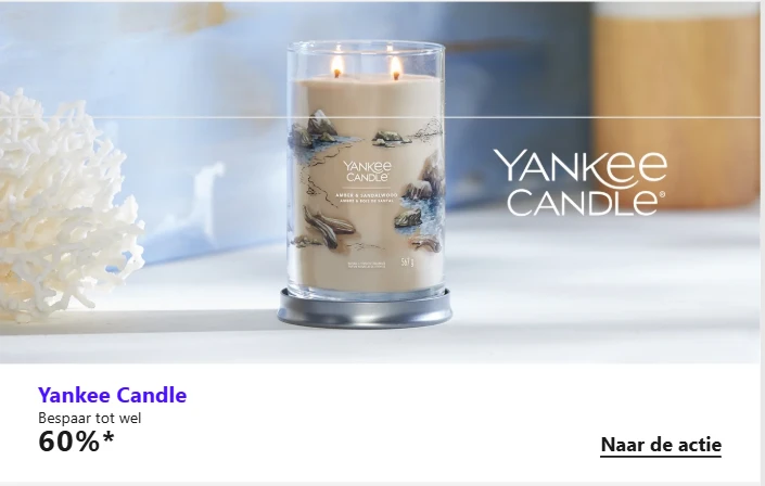 Tot meer dan 50% korting op Yankee Candle
