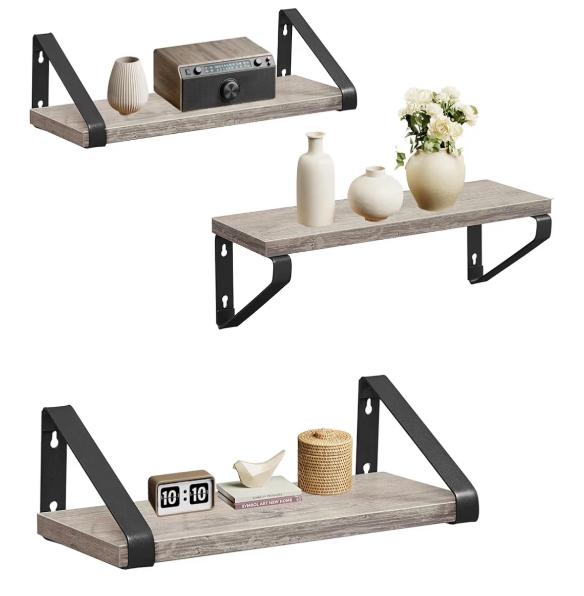 Vasagle Wandplank set van 3