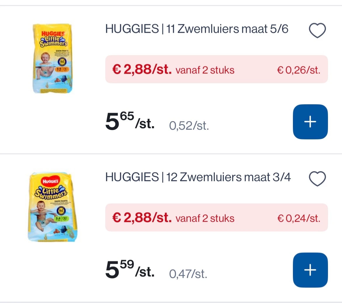 Huggies zwemluiers goedkoper bij Collect&Go