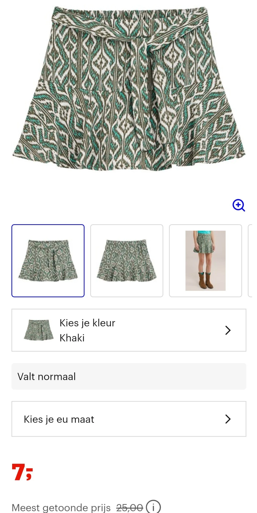 We fashion broekrok met dessin -72%