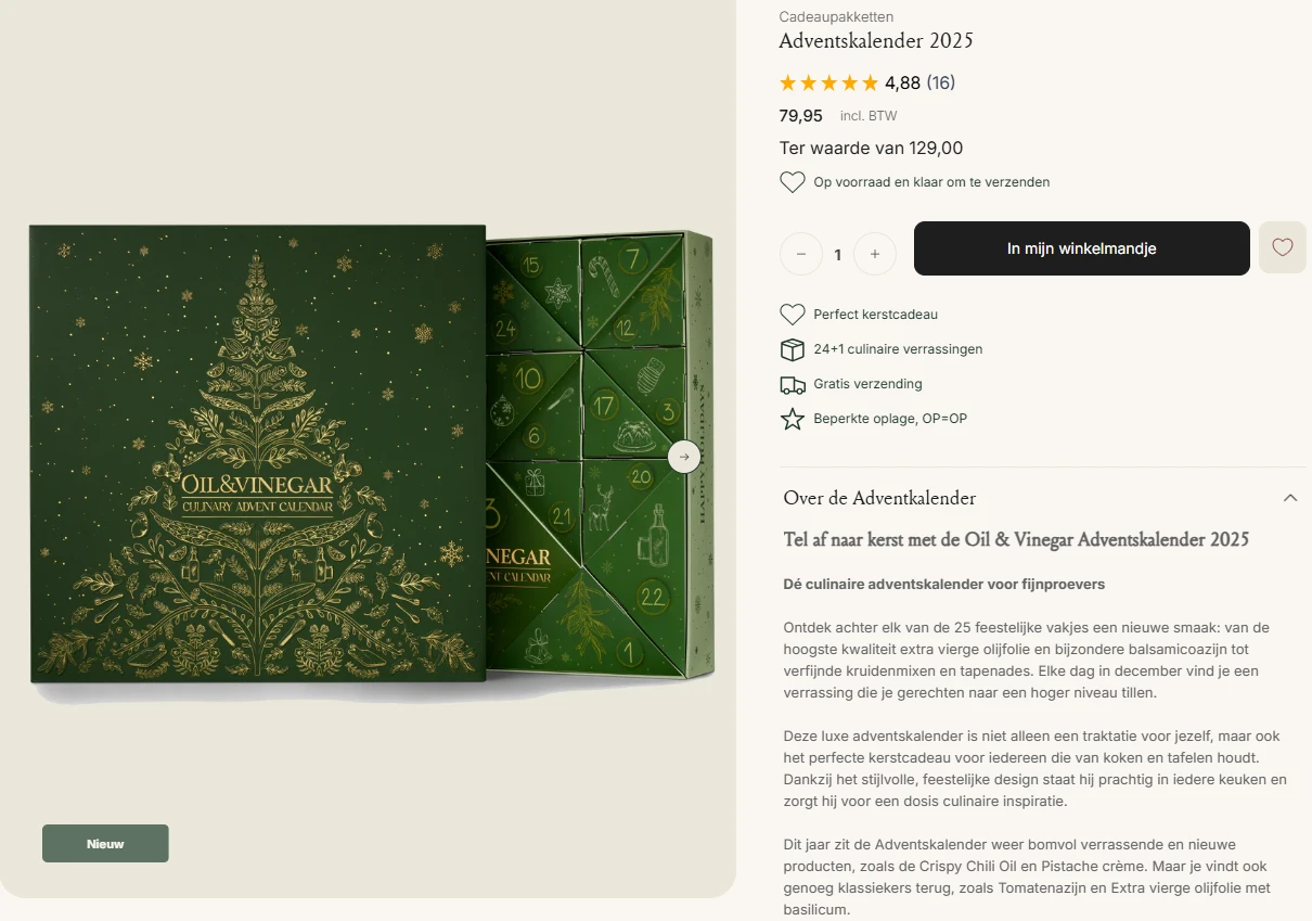 Adventskalender Oil&Vinegar met voordeel