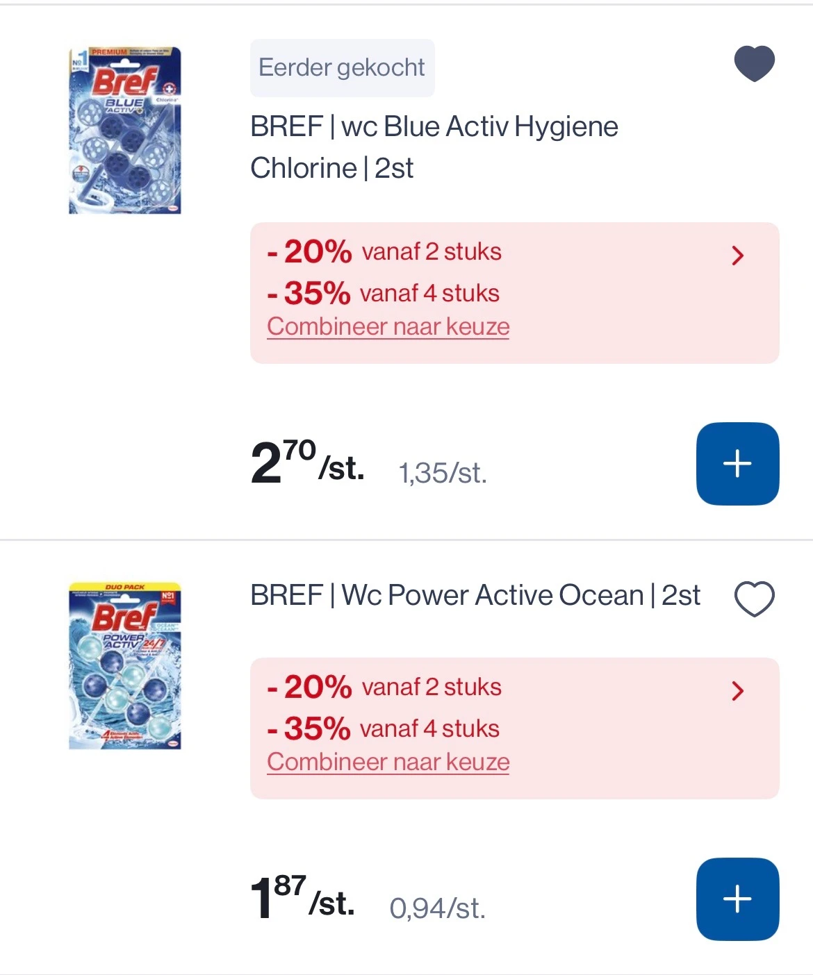 Bref wc blokjes met mooie korting