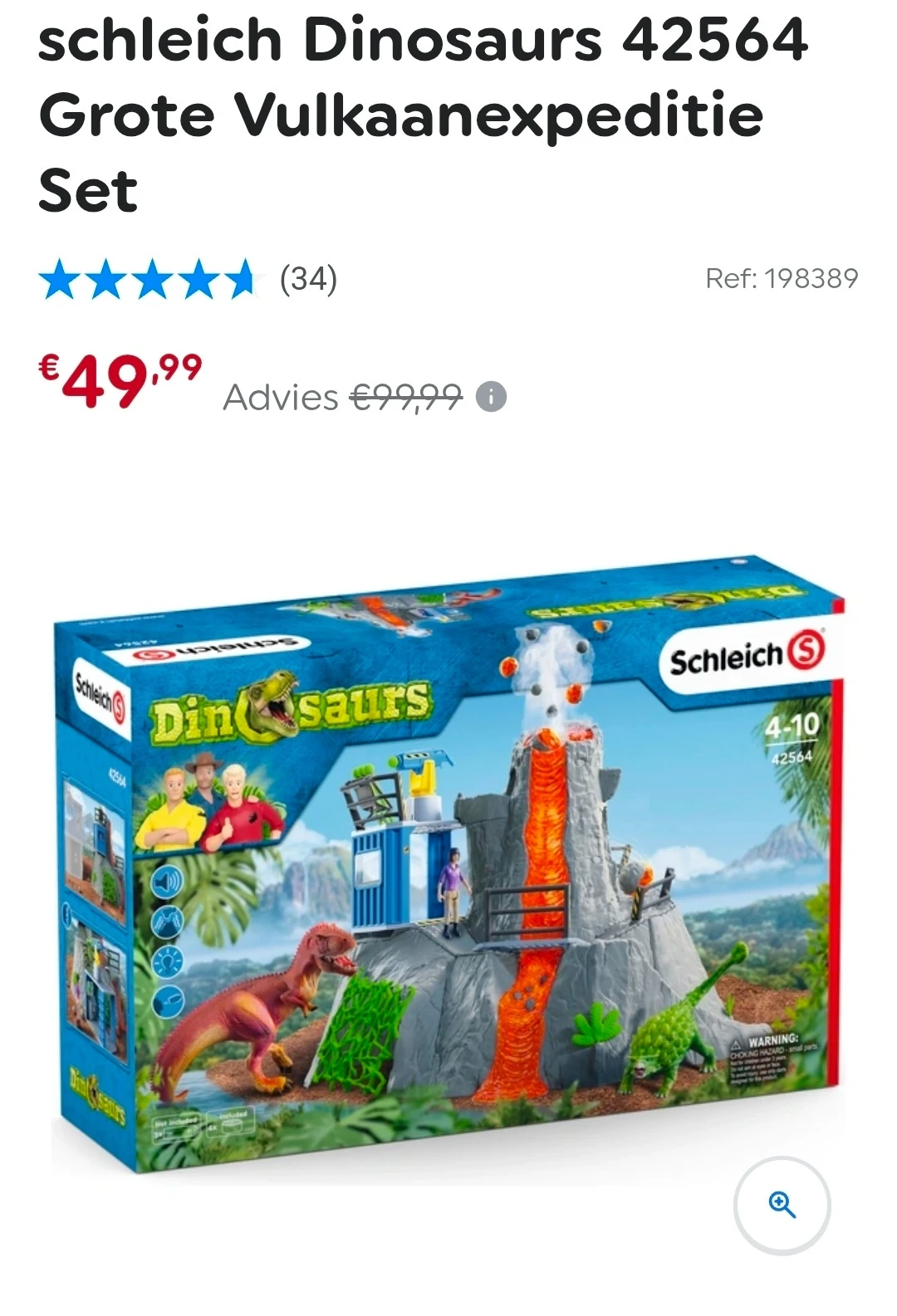 -50% Schleich Dinosaurs 42564 Grote Vulkaanexpeditie Set
