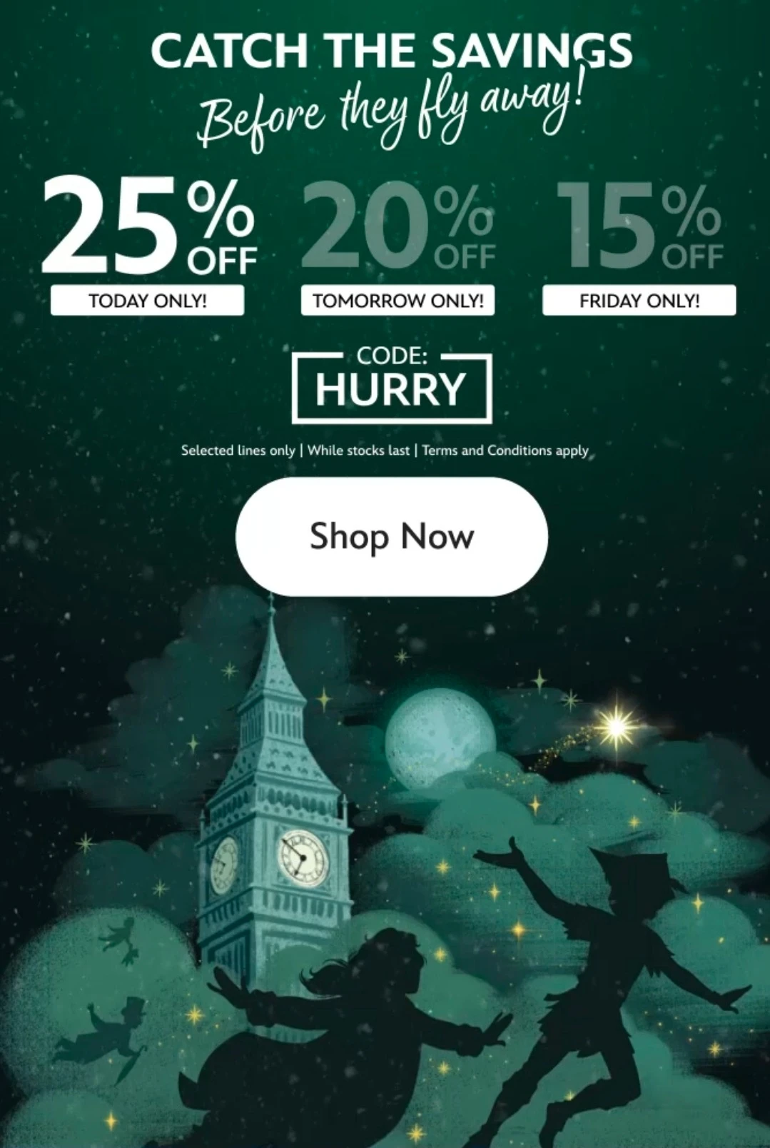 Tot 25% korting in de Disney Store