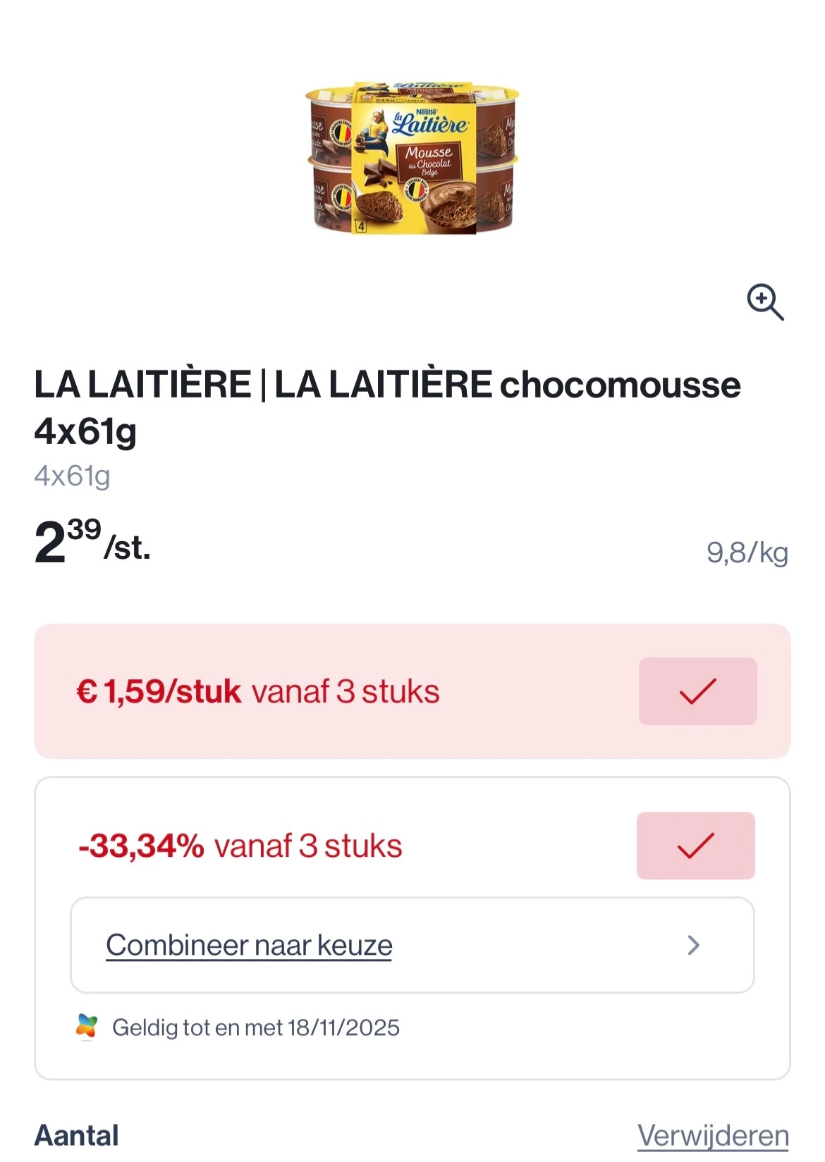 La laitiere dessertjes met dubbele korting
