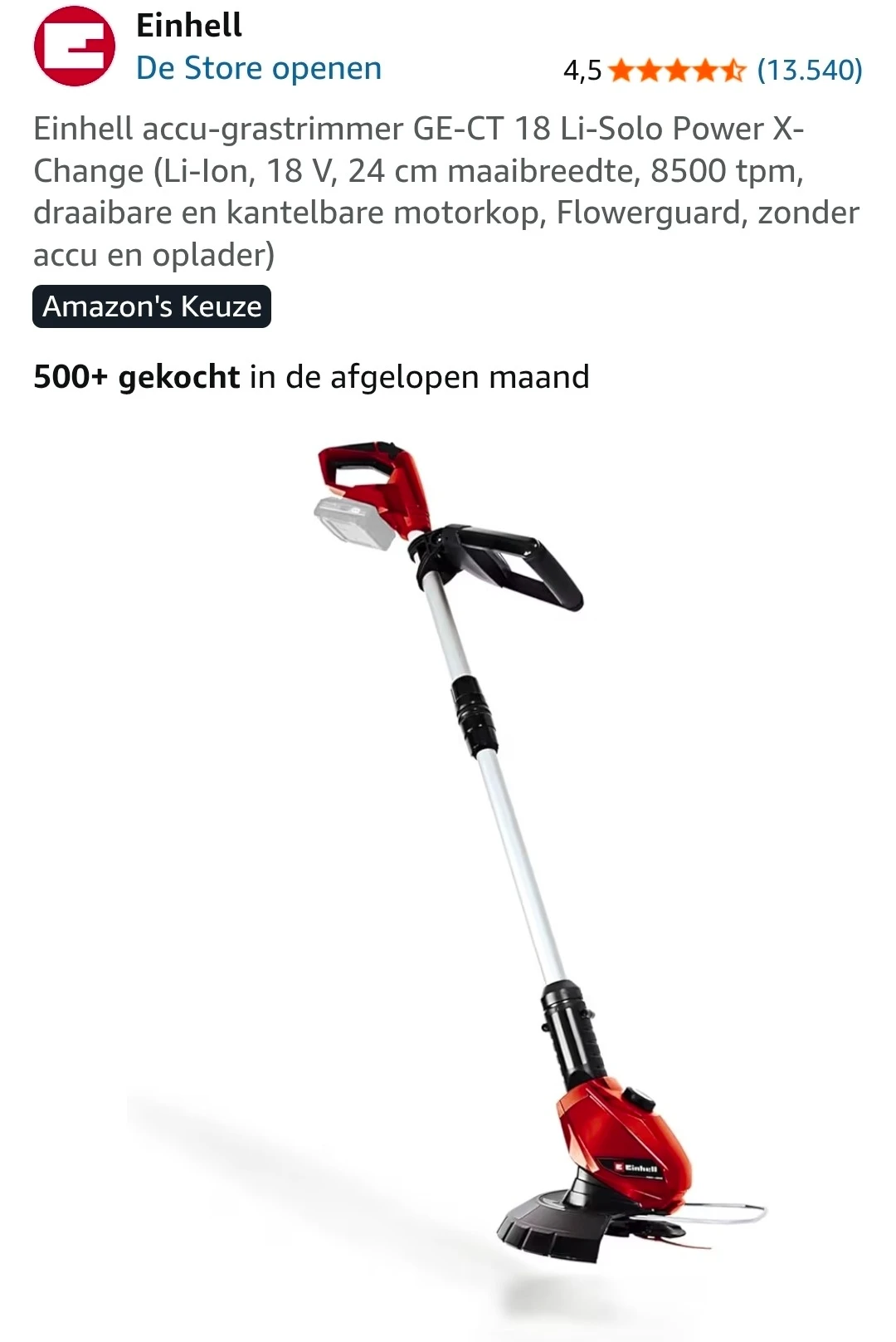 Einhell accu-grastrimmer -40%