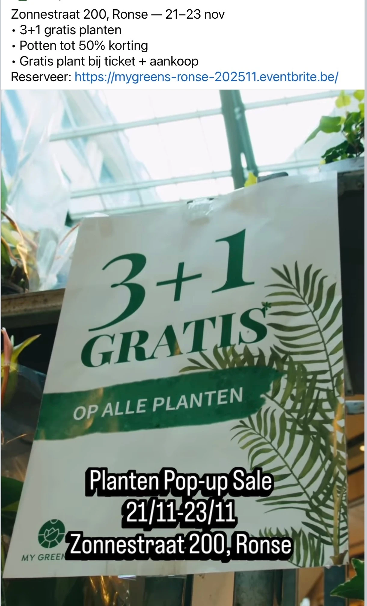 My Greens Planten Pop-Up-sale 3+1 gratis