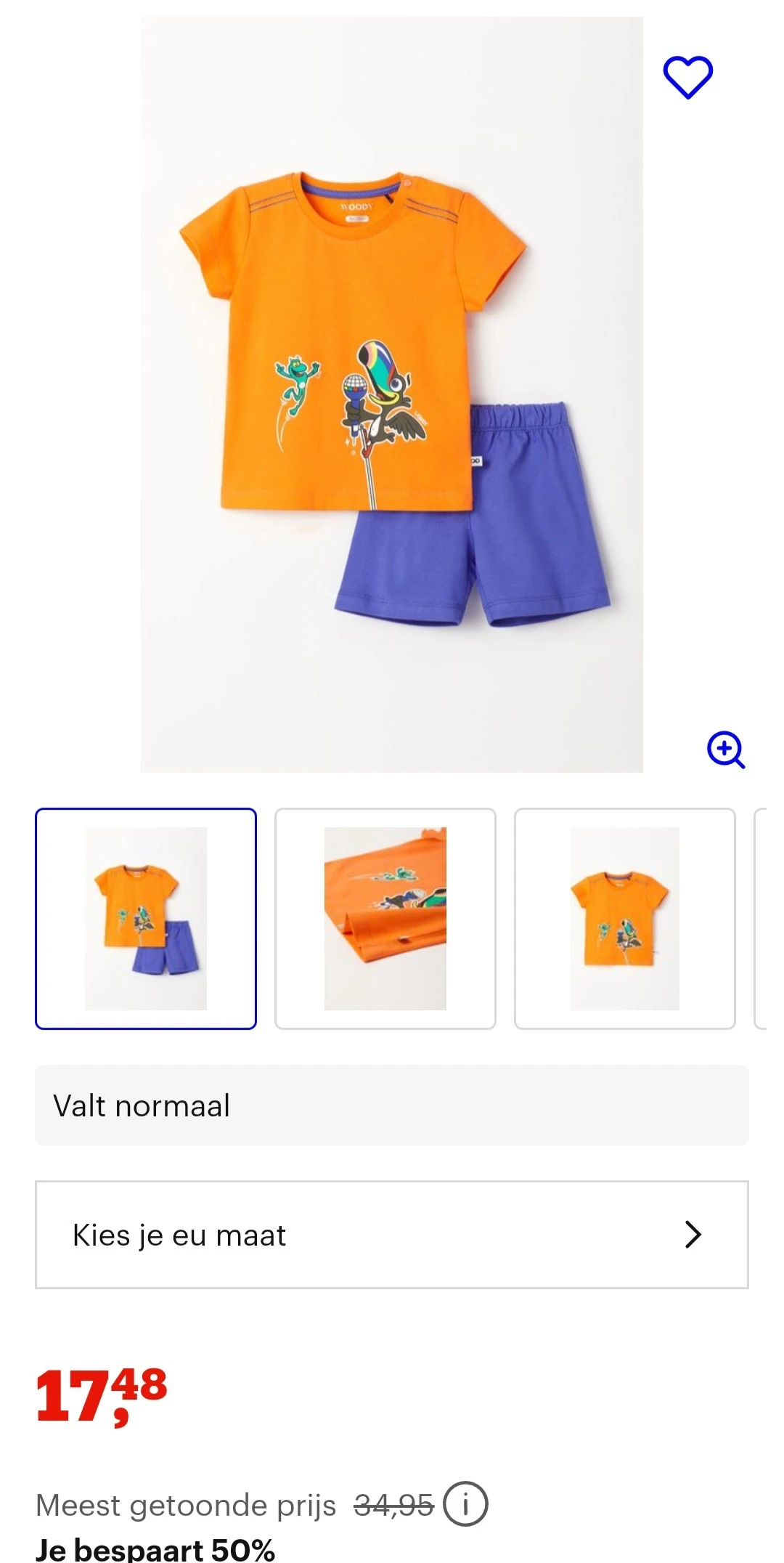 Little Woody pyjama 3m -50%