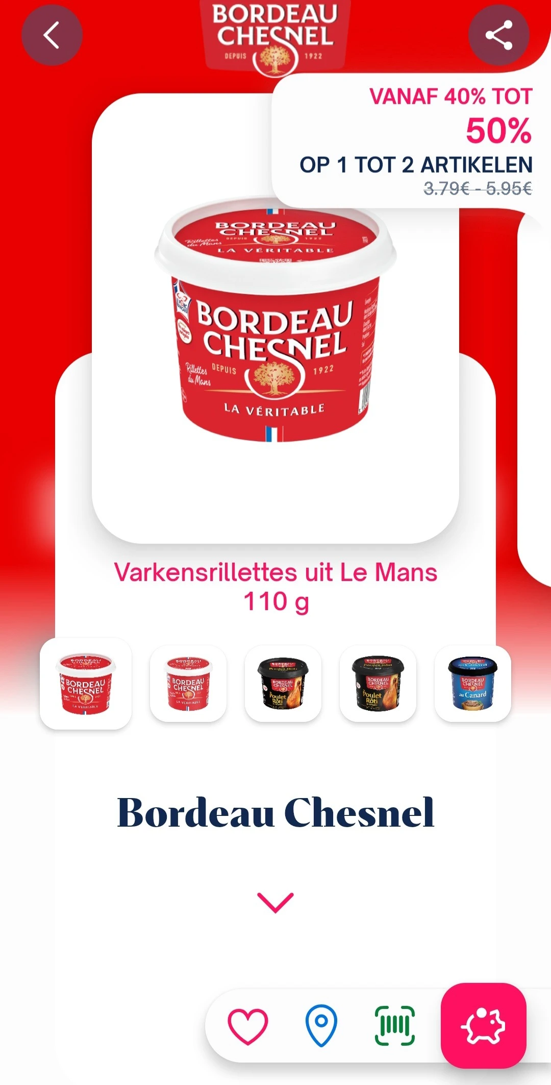 Tot -50% op Bordeau Chesnel