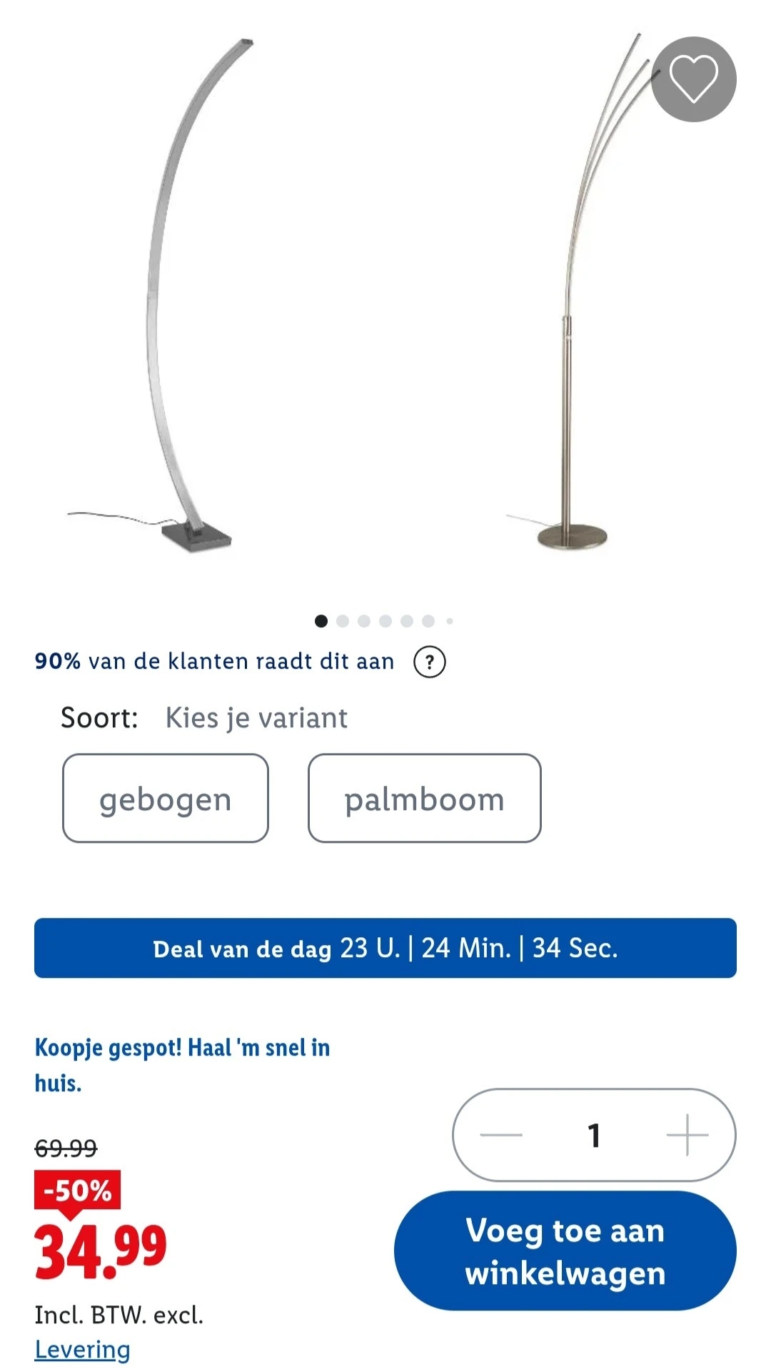 Ledstaanlamp LIVARNO home -50%