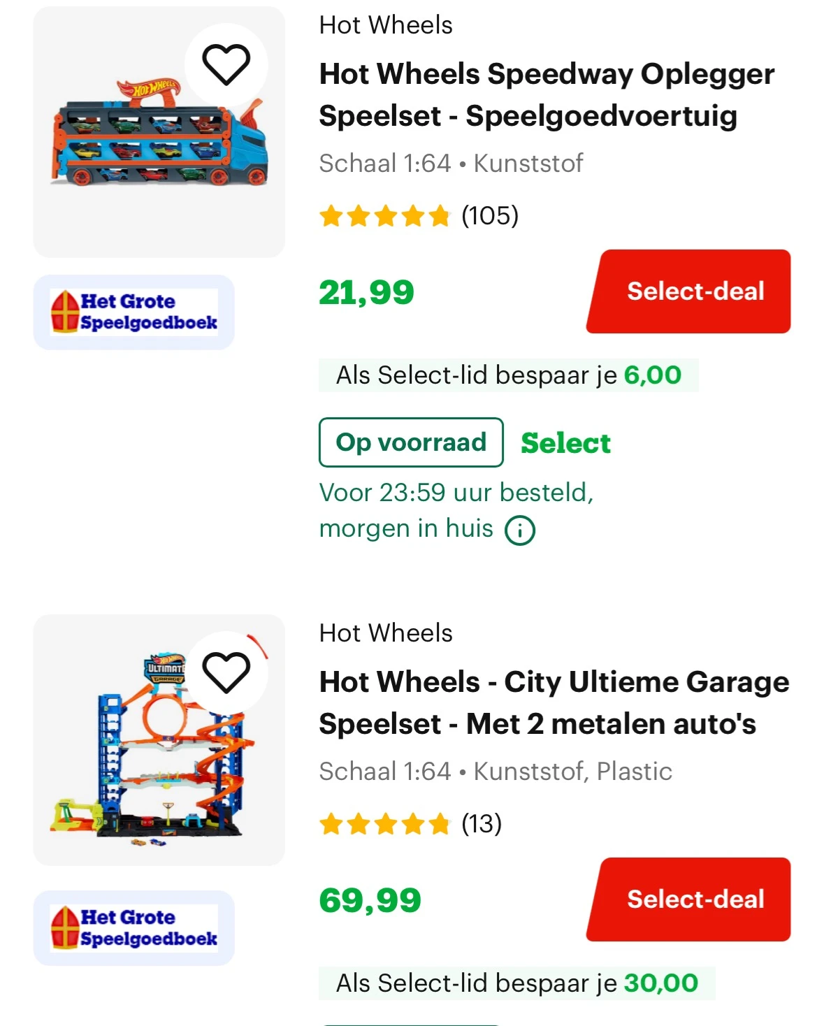 Alléén vandaag: Select-korting op Barbie en Hot Wheels