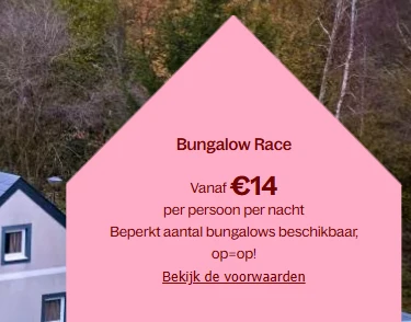 Bungalow Race bij Center Parcs: boek vanaf €14 p.p.p.n. (actie t.e.m. 13/11)