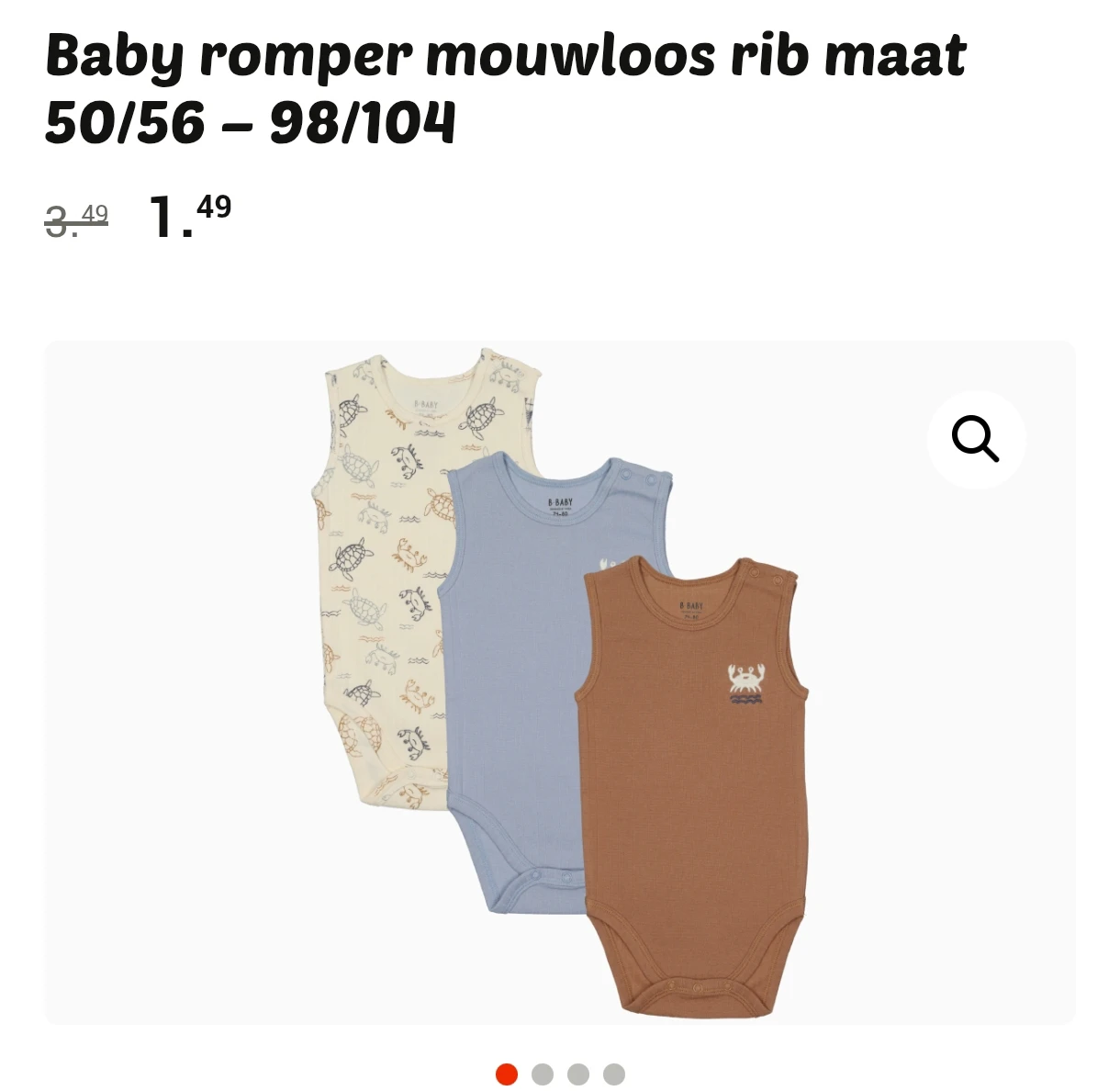 Romper aan 1,49€ bij Wibra