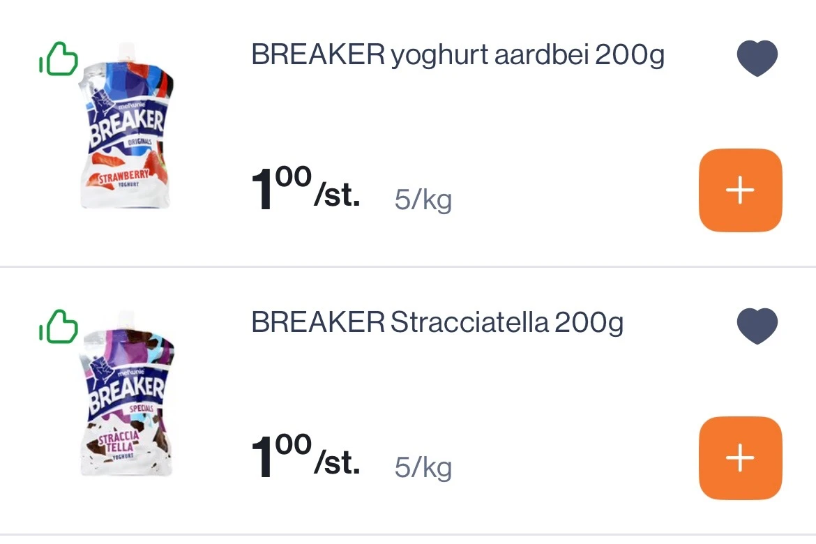 Breaker yoghurt gratis met coupon -1€