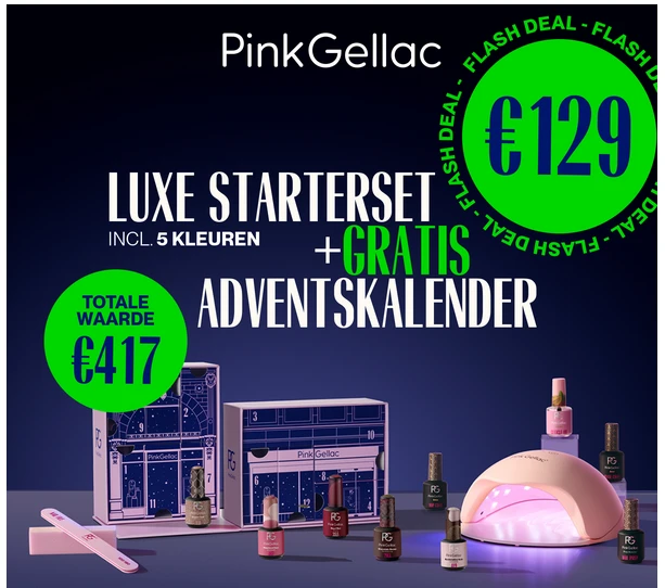 Flashdeal: Bespaar 288€ bij Pink Gellac op de Starter Set en krijg cadeau's extra!