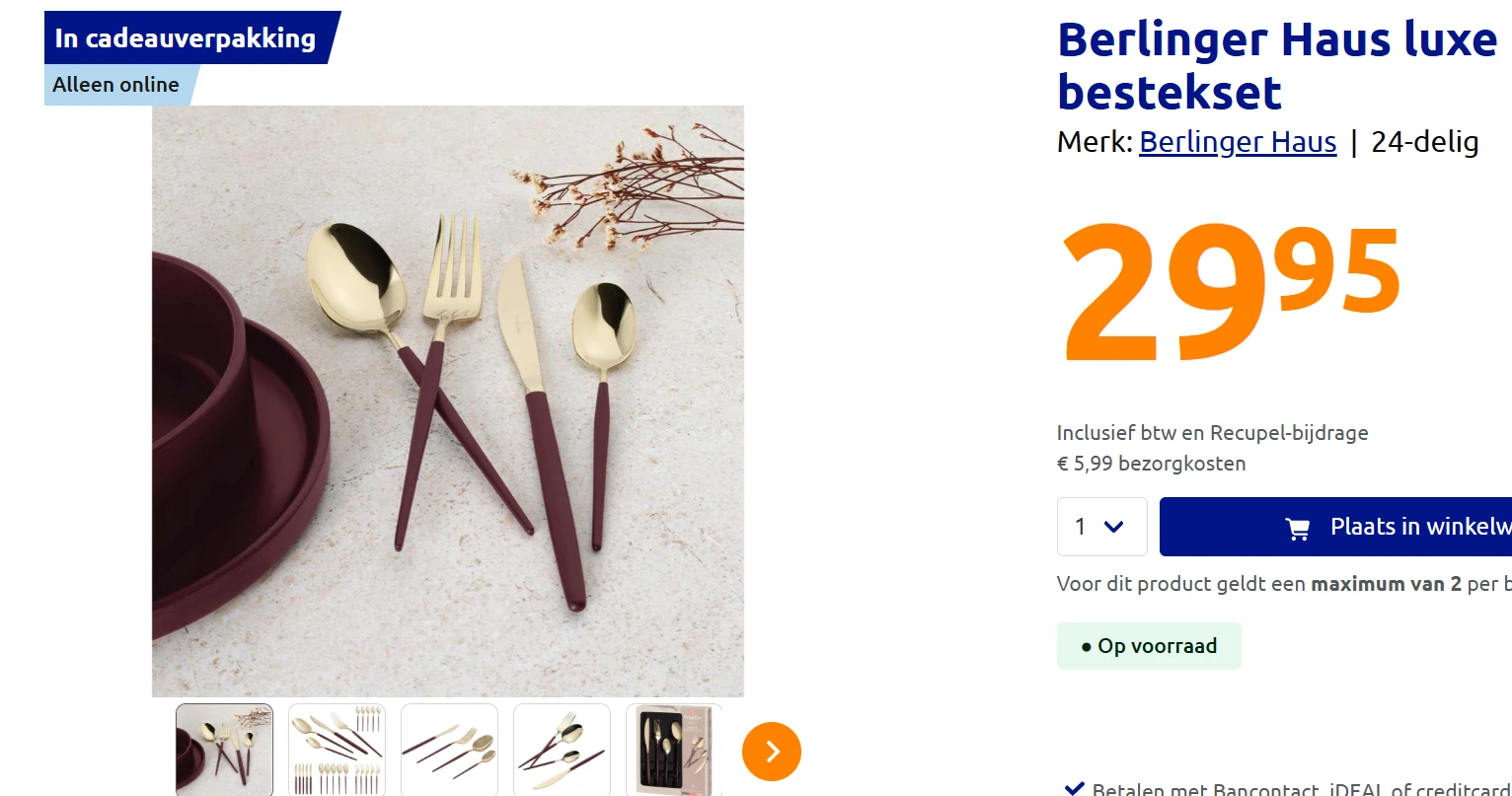 Berlinger 24 delige bestekset