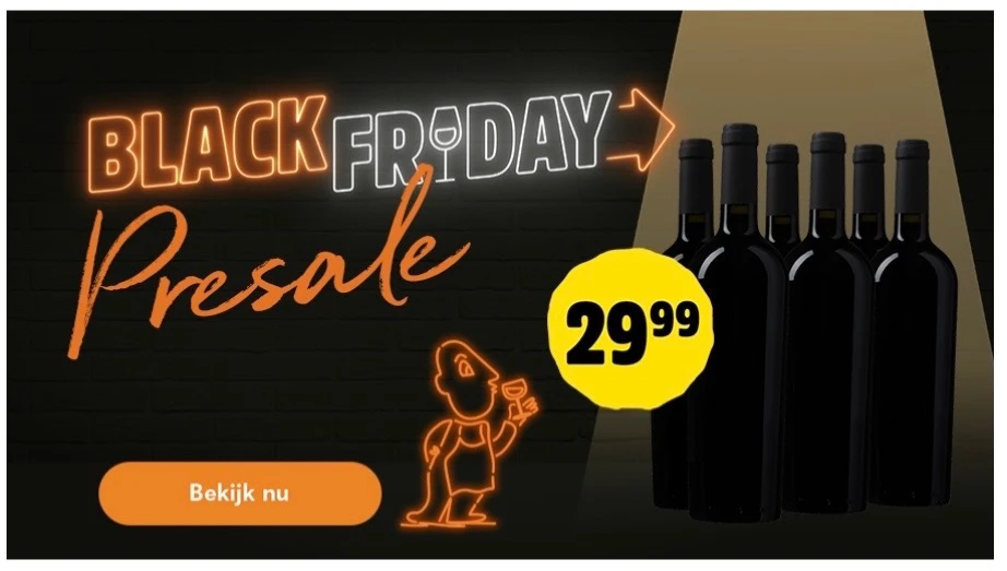 Wijnvoordeel surprisepakket wit of rood voor 29,99 per doos