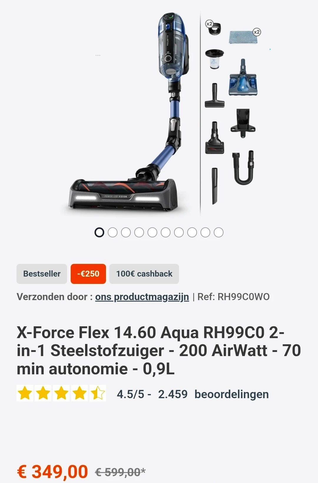 Rowenta X-Force Flex 14.60 Aqua RH99C0
