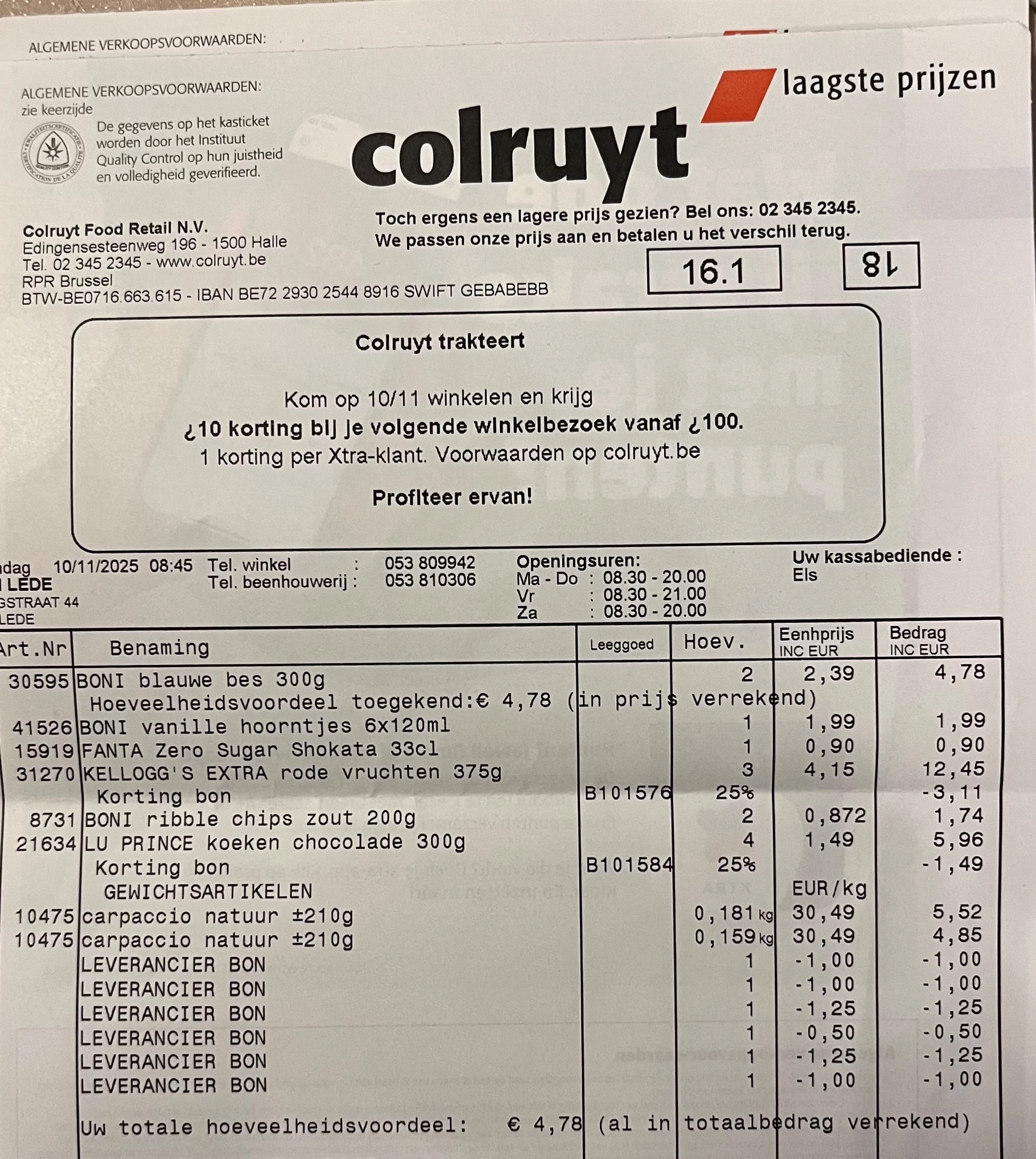 Colruyt koopjes o.a prince , kellogs