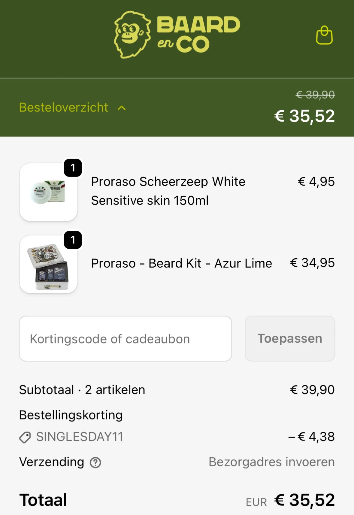 Singles Day bij Baard & Co! 11% korting op alles