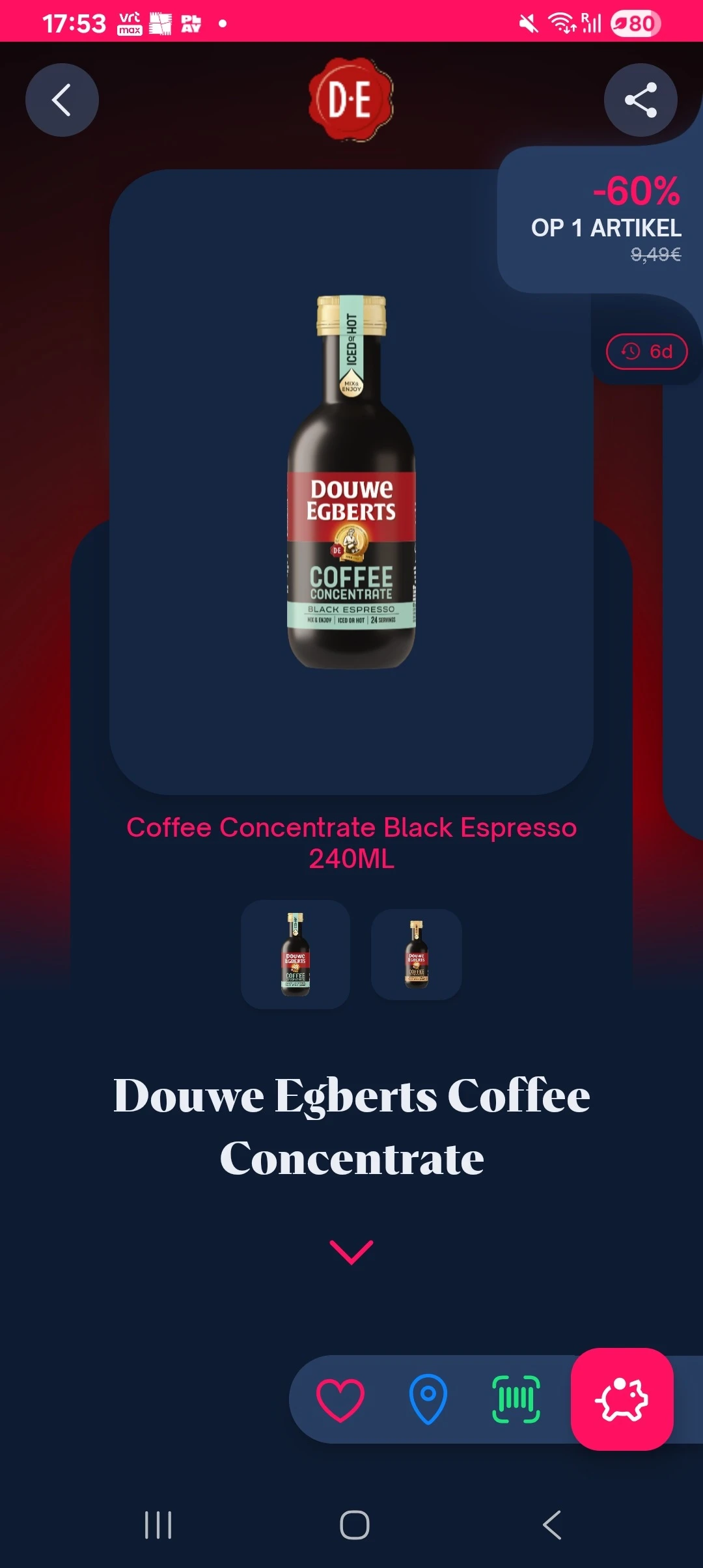 Douwe Egberts coffee Concentrate