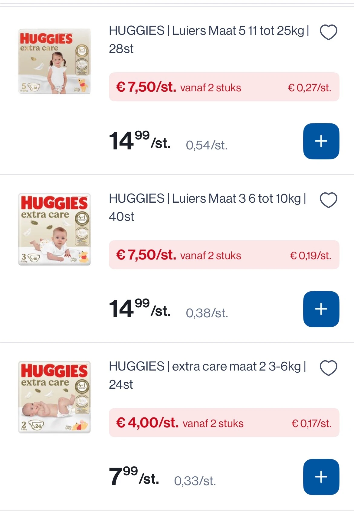 Huggies extra care luiers -50%