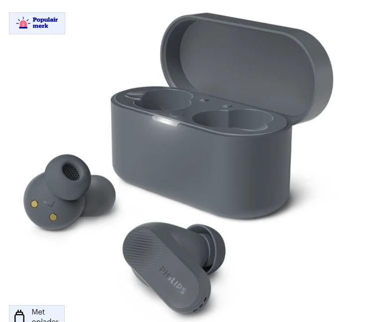 PHILIPS TAT3509 Noise Cancelling True Wireless In-Ear Bluetooth Oortjes bij bol