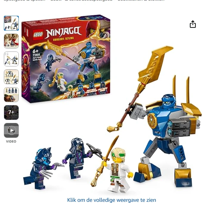 LEGO NINJAGO Jay's mecha strijdpakket voor 4.36€