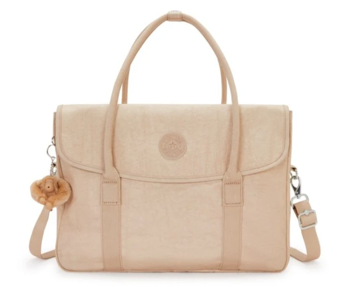 Kipling laptoptas Sparkled Beige goedkoop bij Bol
