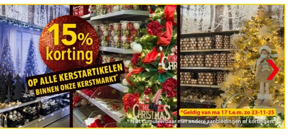 -15% op kerst bij Pelckmans